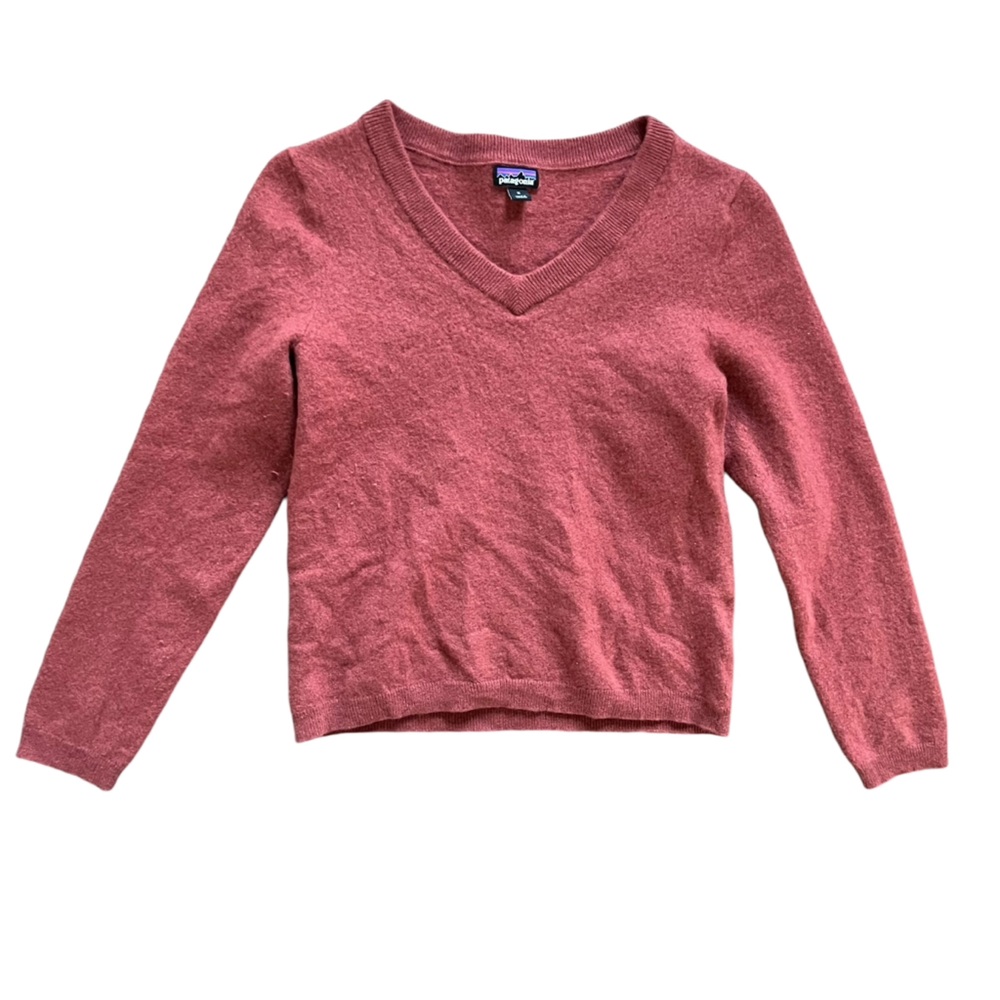 Patagonia Cashmere Wool V-Neck Soft Sweater Women's size XS